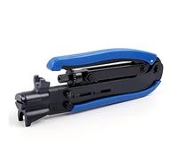 KINEE Findway RG59 RG6 RG11 Cable F-Connector Compression Tool/Blue and Black Plastic and Steel Adjustable Compression Tool-Hardened Steel Construction with Black Oxide Finished