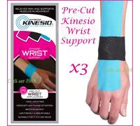 KINESIO Pre Cut Kinesiology Tape WRIST SUPPORT Latex Free GET 3 PACKS NEW