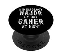 Kinesiology Major By Day Gamer By Night College Biomechanics PopSockets Adhesive PopGrip