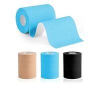 Kinesiology Tape 10cm*5m Waterproof Physio Tape, Elastic Therapeutic Sports Tape for Shoulder, Ankle, Elbow, Wrist, Knee Support,K Tape Breathable Waterproof Skin Friendly for Muscle Pain (Blue)