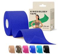 Kinesiology Tape 5m Roll - Sports and Medical Tape for Joint and Muscle Support, Multipurpose KT Tape, Body Tape, Knee Tape, Boob Tape, Physio Tape, Sports Tape, Trans Tape, Athletic Tape - Dark Blue