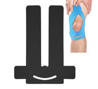 Kinesiology Tape for Knees - Breathable Knee Tape with Strong Adhesion for Joint Support, Pain Relief and Injury Prevention During Sports, Running and Daily Activities (Black)