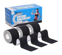 Kinesiology Tape, K Sports Tape Muscle Tape for Knee Shoulder Ankle Elbow, 5cm X 5m (Beige) (Black)
