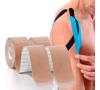 Kinesiology Tape Precut,2 Rolls-80strips Breathable Athletic Tape for Muscle Pain Relief, 20M Elastic Waterproof Knee Taping Sport Tape for Gym Fitness Running Tennis Swimming Football, Skin Color