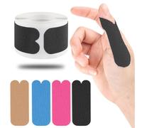 Kinesiology Tape, Precut Thumb Tape for Joint Support & Stability，Black | Elastic Thumb Protect Straps Cotton Athletic Tape for Arthritis, Tendonitis, Trigger Fiinger, 50 Strips/Roll
