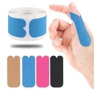 Kinesiology Tape, Precut Thumb Tape for Joint Support & Stability，Blue | Elastic Thumb Protect Straps Cotton Athletic Tape for Arthritis, Tendonitis, Trigger Fiinger, 50 Strips/Roll