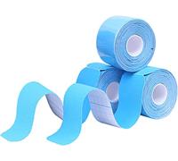 Kinesiology Tape Pro 3 Rolls, Waterproof Breathable Latex Free Tape, 10 inches Precut, 60 Precut Strips Strips for Knee Pain, Elbow, Shoulder Muscle & Joint Support (Blue)