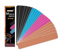 Kinesiology Tape Pro Athletic Sports (20 Precut Strips) Waterproof Breathable Athletic Elastic Knee Pads Muscles and Joints Pain Relief Knee Tape for Gym