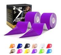 Kinesiology Tape Rock Tape Physio Tape 5m roll, Elastic Therapeutic Sports Tape for Shoulder, Ankle, Elbow, Wrist, Knee Support, Waterproof Physiotherapy Body Tape for Muscle Pain by SOONGO (Purple)
