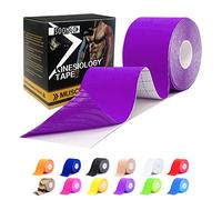 Kinesiology Tape Rock Tape Physio Tape 5m roll, Elastic Therapeutic Sports Tape for Shoulder, Ankle, Elbow, Wrist, Knee Support, Waterproof Physiotherapy Body Tape for Muscle Pain by SOONGO (Purple)