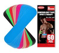 Kinesiology Tapes Pre-Cut 6 Colors 2" x 10" Cotton Tape for Workout and Daily Use (60 Pack)