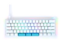 KINESIS Gaming TKO White Mechanical Keyboard | Tactile Brown Switches | 60% Layout | Split Spacebar | Hotswap | White Body