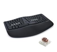 KINESIS mWave Ergonomic Keyboard for PC (Black) | Mechanical Switches | Bluetooth & USB | Programmable | Backlit | Windows Modifiers & Hotkeys