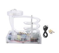 Kinetic Art Perpetual Motion Machine Exquisite Rolling Ball Toy Science Physics Gadget for Home Office Desk Decoration Plastic ABS Stainless Steel 640g (Transparent)