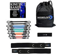 Kinetic Bands Level 3 | Speed Leg Resistance Bands with Stretching Strap - for All Sports Men Women Kids Agility Training Equipment, Strength, Exercise & Fitness Workout - Advanced Strength Athletes