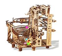 Kinetic DIY Marble Run - Wooden 3D Puzzle with Colored Balls & Stepped Hoist