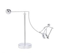 Kinetic Fishing Sculpture - Balance Art for Your Space, Fisherman Kinetic Balancing Desk Toy Fishing Physics Sculpture for Home Office Art Decor, Stainless Steel Balance Physics Toy