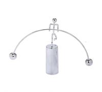 Kinetic Fishing Sculpture - Balance Art for Your Space, Fisherman Kinetic Balancing Desk Toy Fishing Physics Sculpture for Home Office Art Decor, Stainless Steel Balance Physics Toy