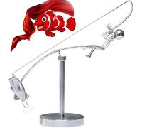 Kinetic Fishing Sculpture, The Fisherman Balancing Sculpture - Balance Art for Your Space, Metal Fishing Statue, Fishing Rod Balances Arts, Balances Art Sculptures (2)