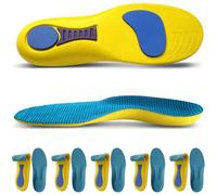 Kinetic Insoles - 2/3/5 Packs Kinetic Insoles Women Men Plantar Fasciitis, Kine tic FootInsoles for Alignment & Mize Strain Plantar Fascia (Yellow*5,45-48)