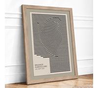 Kinetic Lines Geometric Framed Wall Art Print A1 (84.1×59.4cm) Oak, Wall Decor for Living Room, Bedroom, Office & Home, Ready to Hang, Art Gift
