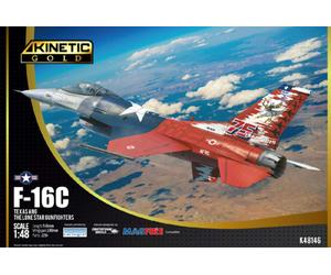 Kinetic Model Kits 48146 1:48 Lockheed-Martin F-16C Texas ANG The Lone Star Gunf