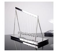 Kinetic Orbital Physics Demonstration Device, Large Newton's Cradle with 10 Metal Balls for Office and Home, Energy Conservation Educational Gift
