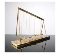 Kinetic Orbital Physics Demonstration Device, Large Newton's Cradle with 10 Metal Balls for Office and Home, Energy Conservation Educational Gift
