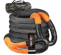 Kinetic Recovery Tow Rope: 1.25" x 30ft 54000LBS Snatch Strap Heavy Duty Offroad Towing Straps Kit for Trucks SUV UTV ATV Tractor Car Jeep - Black