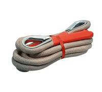 Kinetic Recovery Tow Rope Heavy Duty 5m 18t,with D-shackle Heavy Duty Tow Ropes For Anchoring For Cars Offroad Cars Trucks Boats Snowmobiles SUV(Light tan,7m 18T+American bow steel hook)