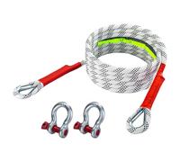 Kinetic Recovery Tow Rope - Heavy Duty Elastic Towing Rope - High Strength Nylon Pull Line, 2 Steel Release Buckles Included | Professional Equipment, blue, 10 tons, Please refer to description