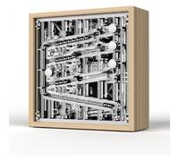 Kinetic Rolling Ball Timer Precision Mechanical Desktop Clock with Steel Ball Bearings, Solid Wood & Stainless Steel, Unique Home Office Decor, for Desk Lovers