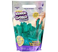 Kinetic Sand Age 3+, Twinkly Teal 907g Bag of All-Natural Shimmering Sand for Squishing, Mixing and Moulding