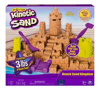 Kinetic Sand Beach Sand Kingdom Playset with 3lbs of Beach Sand, for Ages 3 and Up