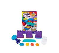 Kinetic Sand, Rainbow Mix Set with 3 Colours of Kinetic Sand (382g) and 6 Tools, for Kids Aged 3 and Up