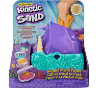 Kinetic Sand , Mermaid Crystal Playset, Over 1lb of Play Sand, Gold Shimmer Sand, Storage and Tools, Sensory Toys for Kids Ages 3 and up