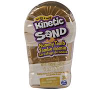 Kinetic Sand, Mini Mummy 170g Magic Sand, Kinetic Sand Brown, 1 Surprise Figure, 2 Accessories and 3 Gems Included, Toys for Boys and Girls
