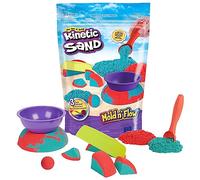 Kinetic Sand, Mould N' Flow 24 Oz Sand in 2 Colours Red and Green 3 Tools for Modeling and Creating, Toy for Kids and Girls, 3+ Years Old