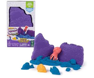Kinetic Sand, Project Planet Coral Reef with 227g Blue Play Sand & 2 Tools, Sustainably Minded Materials, Sensory Toys for Kids Aged 3+