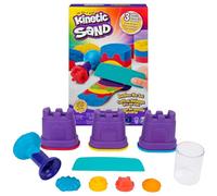 Kinetic Sand, Rainbow Mix Set with 3 Colours of Kinetic Sand (382g) and 6 Tools, for Kids Aged 3 and Up