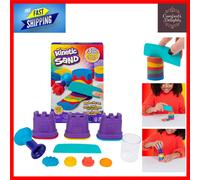 Kinetic Sand, Rainbow Mix Set with 3 Colours of Kinetic Sand (382g) and 6 Tools