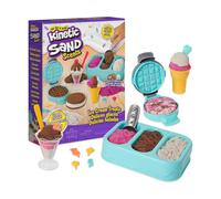 Kinetic Sand Scents, Ice Cream Treats Playset with 3 Colours of All-Natural Scented Sand and 6 Serving Tools
