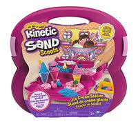 Kinetic Sand Scents Suitcase Ice Cream Parlor Set Scented Kinetic Sand + Accessories, White, Pink, Blue