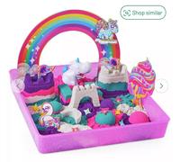 Kinetic Sand Magic Sand - Kingdom of The Unicorns 907 g + 8 Moulds - Create Different Hypnotizing Shapes with This Magical and Colourful Sand Like Modelling Clay - Children's Toy 3 Years and Above