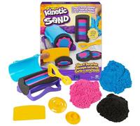Kinetic Sand, Slice N’ Surprise Set with 383g of Black, Pink and Blue Play Sand and 7 Tools, Sensory Toys for Kids Ages 3 and up