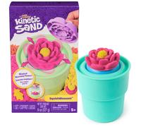 Kinetic Sand, SquishBlossom Blooming Flower with 227g Neon Yellow and Pink Play
