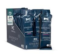 Kinetica Sports Caffeine Free Quick Release Energy Gels - Berry Flavour | 24g Carbohydrates/Serve | 24 x 70g Pack | Vegan & Gluten-Free | Fast Acting Energy Source | Boost Energy & Easy to Digest