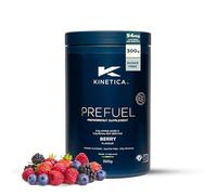 Kinetica Sports Prefuel Pre Workout -Berry Flavour | 5.8g Amino Acids Blend, 2.25g BCAA's & 92mg Caffeine/Serve, 30 Servings/300g| With Essential Vitamins, Minerals|Supports Performance & Energy Boost