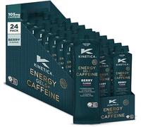 Kinetica Sports Quick Release Energy Gel + Caffeine - Berry Flavour | 105mg Caffeine, 27g Carbohydrates/Serve | 24 x 70g Pack | Contains Range of B Vitamins & Electrolytes | Fast Acting Energy Source