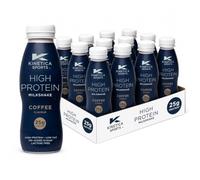Kinetica Sports Ready-to-Drink Whey Protein Milkshake - Coffee Flavour | 25g Protein/Bottle, 12 X 330ml Pack | High Protein, Low Fat & No Added Sugar | Convenient, high protein option for on-the-go
